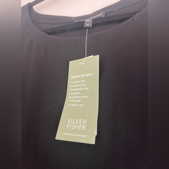 ✨ Eileen Fisher Black Ballet Boxy Tunic Silk Tunic Minimalist Formal Tunic ✨ - Picture 4 of 6